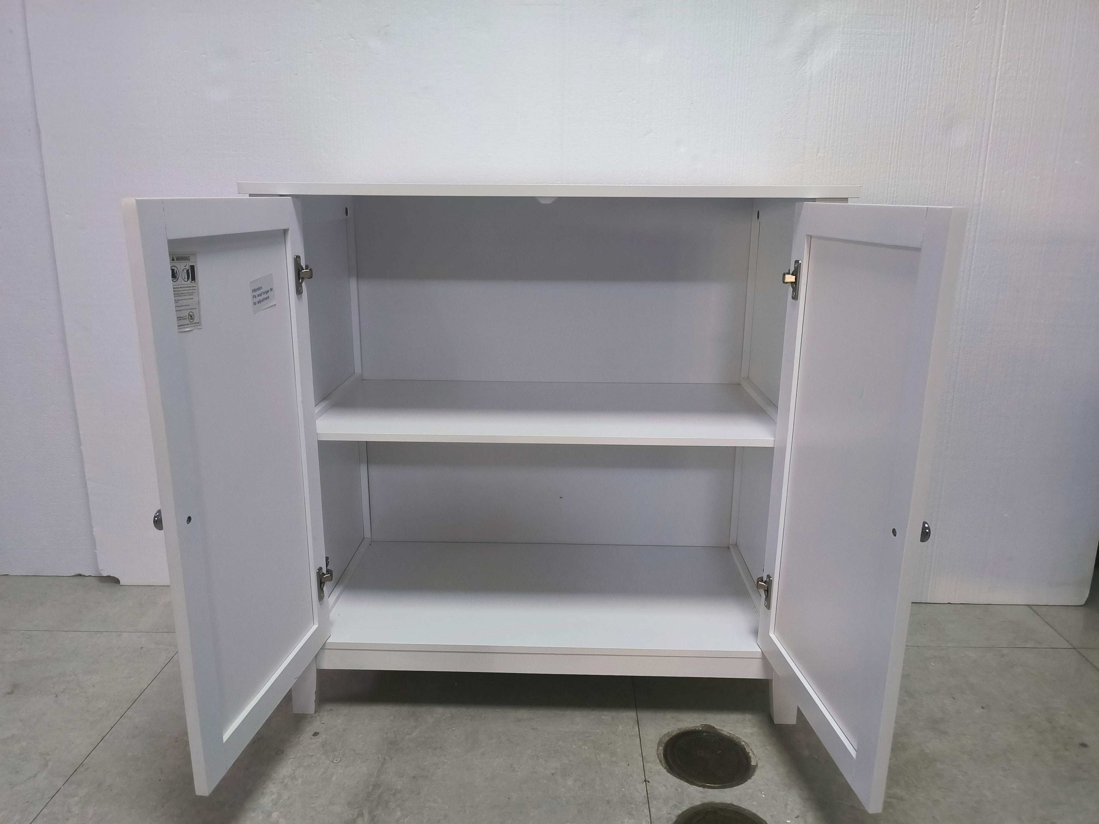White Double Door Storage Cabinet