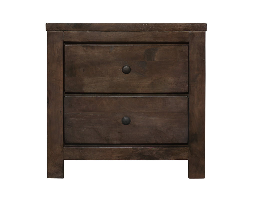 Brown 2-Drawer Nightstand
