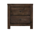 Brown 2-Drawer Nightstand