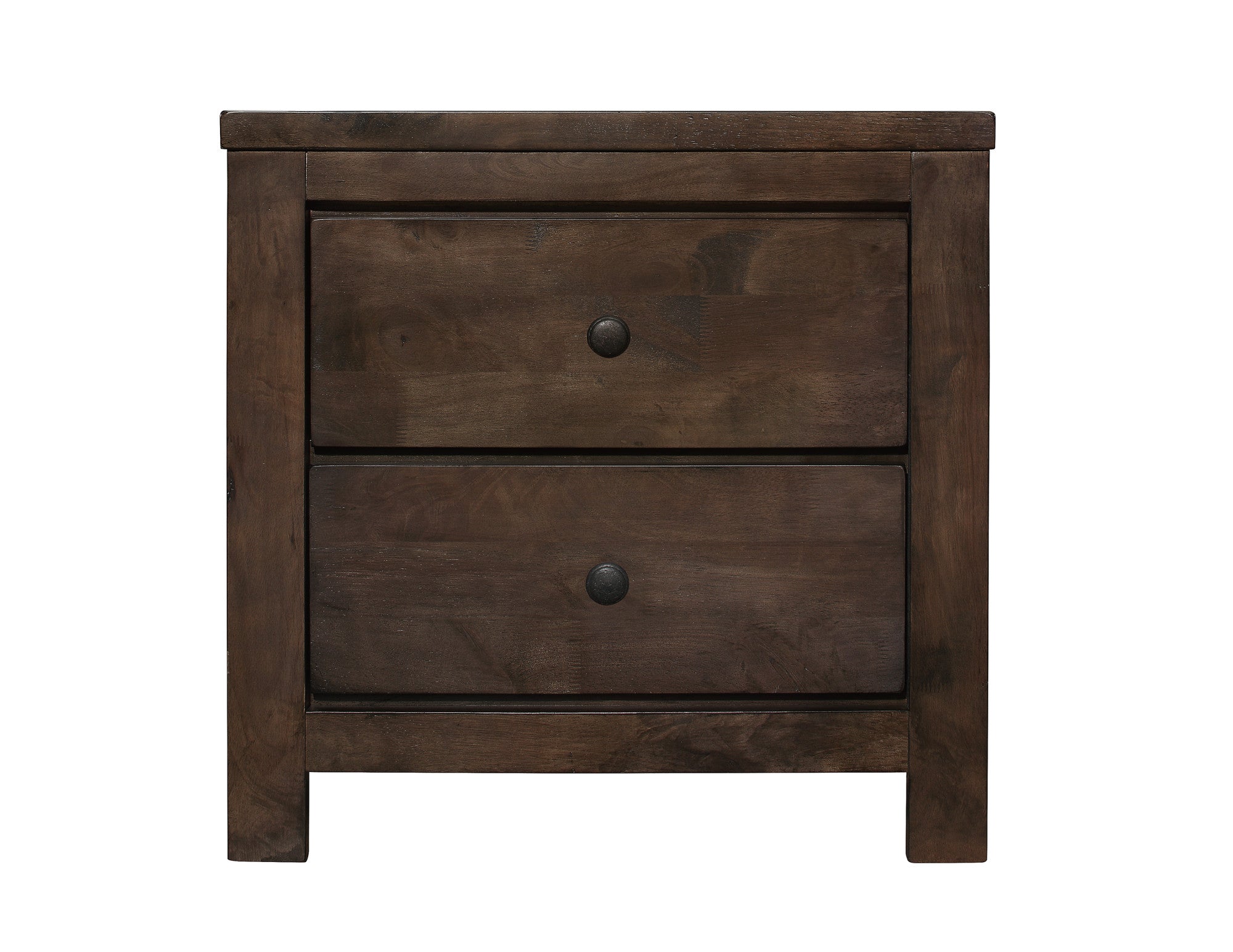 Brown 2-Drawer Nightstand