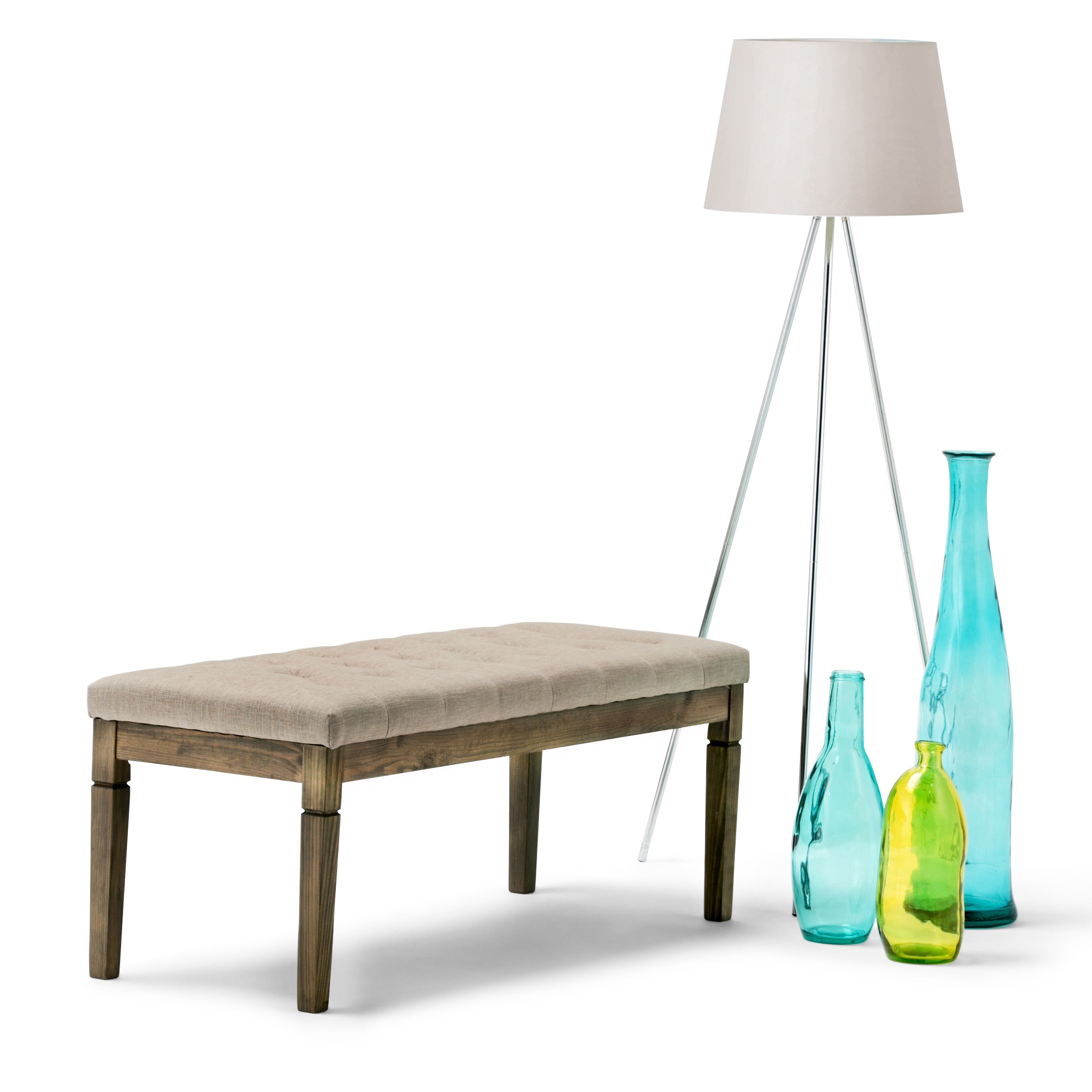 Waverly Tufted Ottoman Bench - Natural