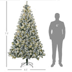 7.5ft Tall Prelit Artificial Christmas Tree
