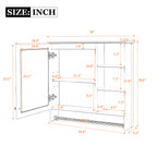 30 Inch Wall-Mount 2-in-1 Mirror Cabinet