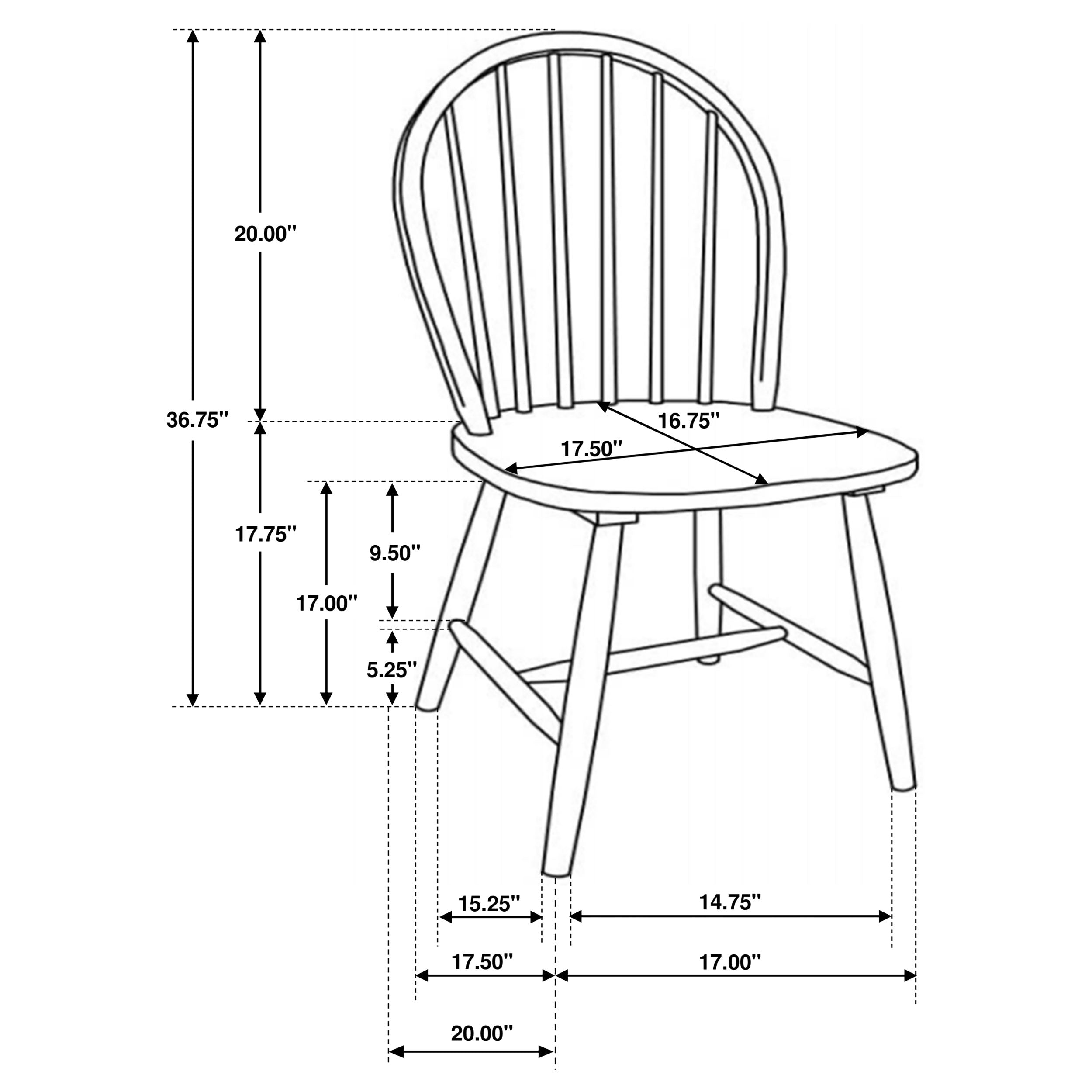 Cinder Wood Dining Side Chair White (Set of 4)-CoasterEveryday