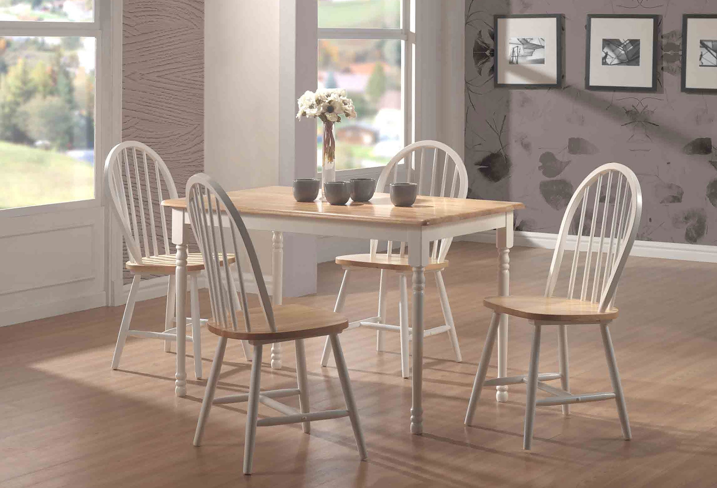 Cinder Wood Dining Side Chair White (Set of 4)-CoasterEveryday