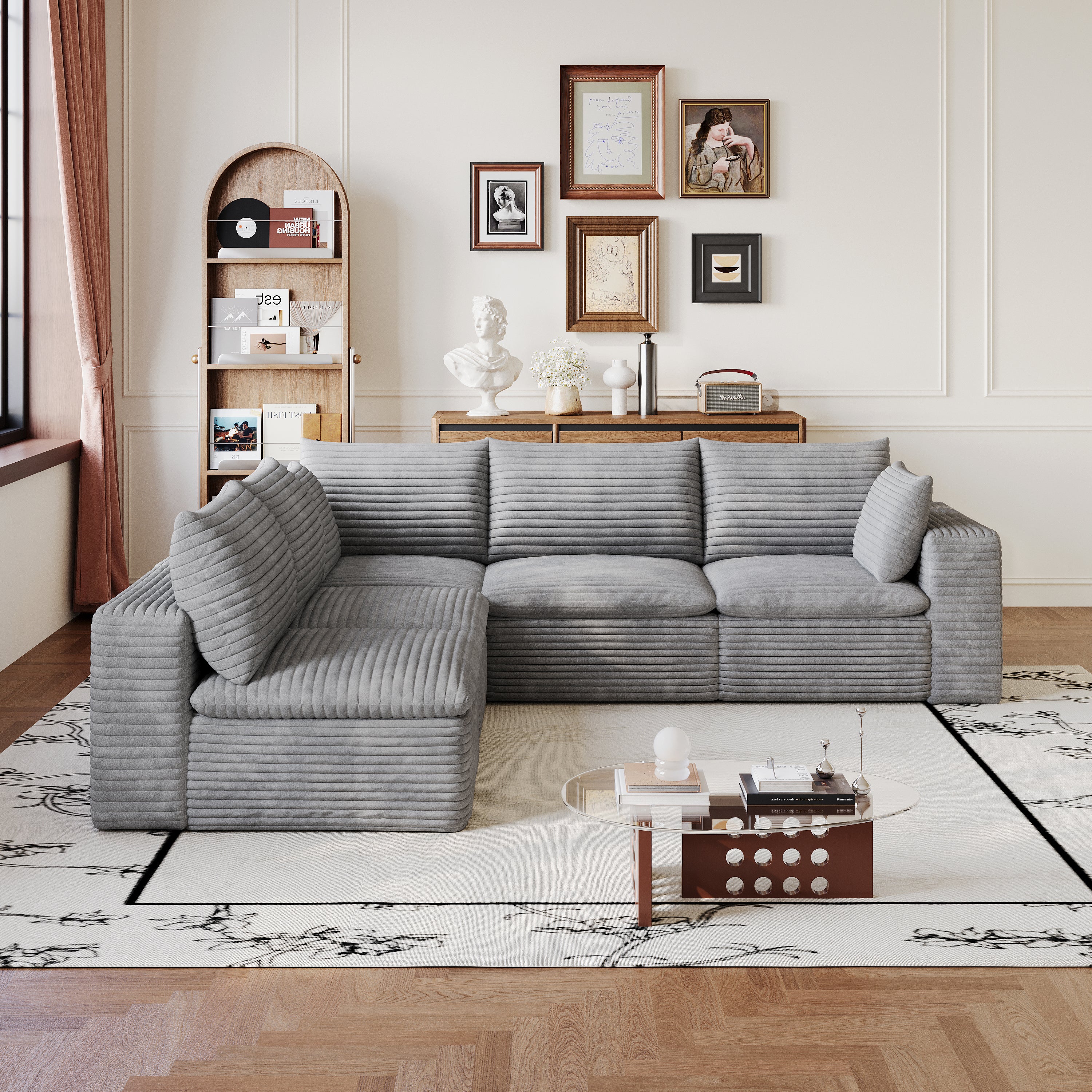 Cloud Sofa in Corduroy Fabric
