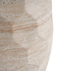 Outdoor/Indoor Lightweight Concrete Side Table - Travertine Finish