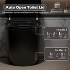 Smart Toilet with Built-In Bidet - ADA One-Piece Toilet (Black)