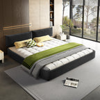 King Size Cloud Bed Frame with Oversized Padded Movable Headboard