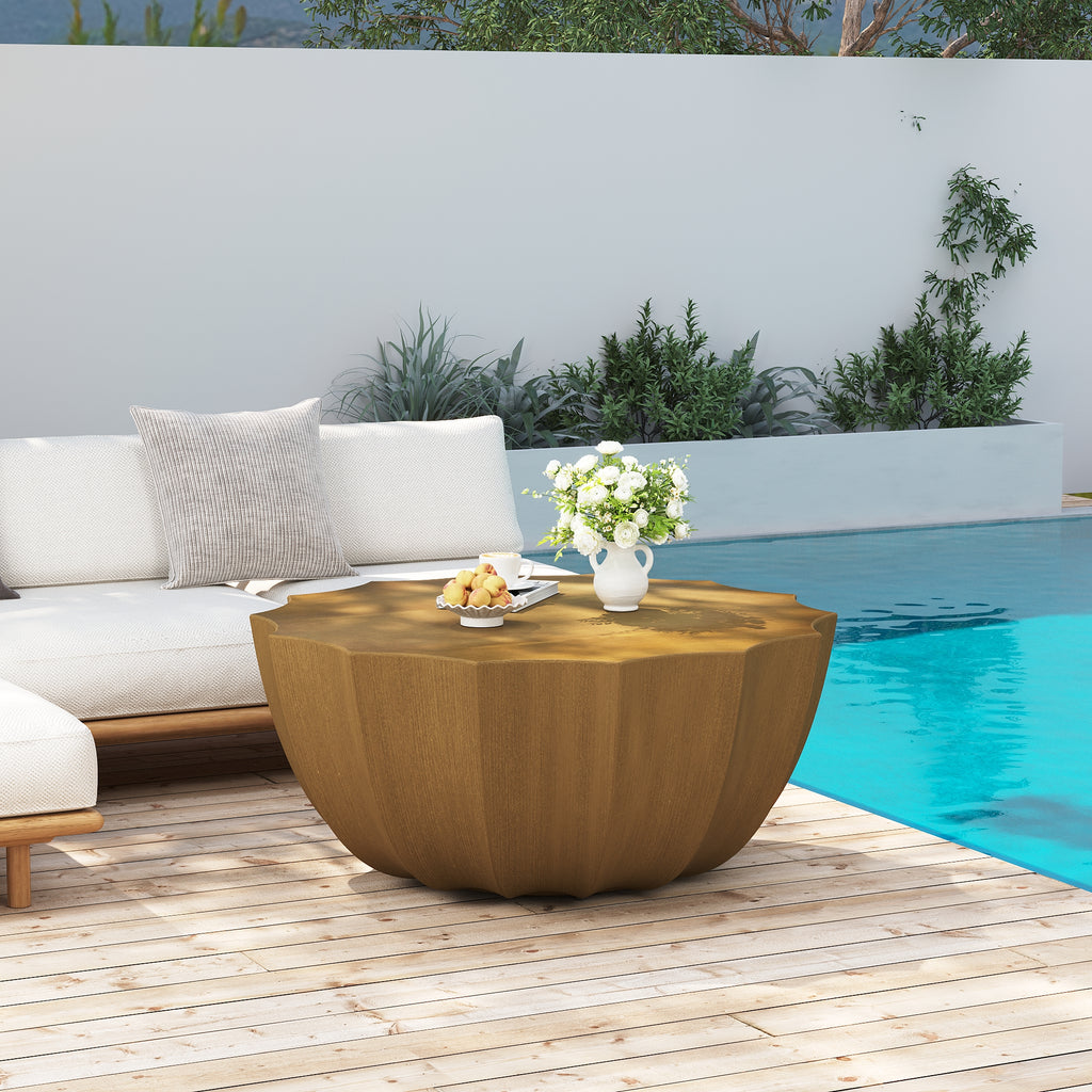 35.43" Modern Outdoor and Indoor Waterproof Coffee Table