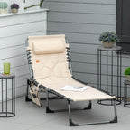 Outsunny Padded Folding Chaise Lounge Chair