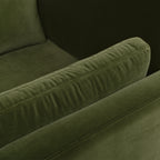 Knox 65" Modern Farmhouse Chaise Lounge Chair, Olive