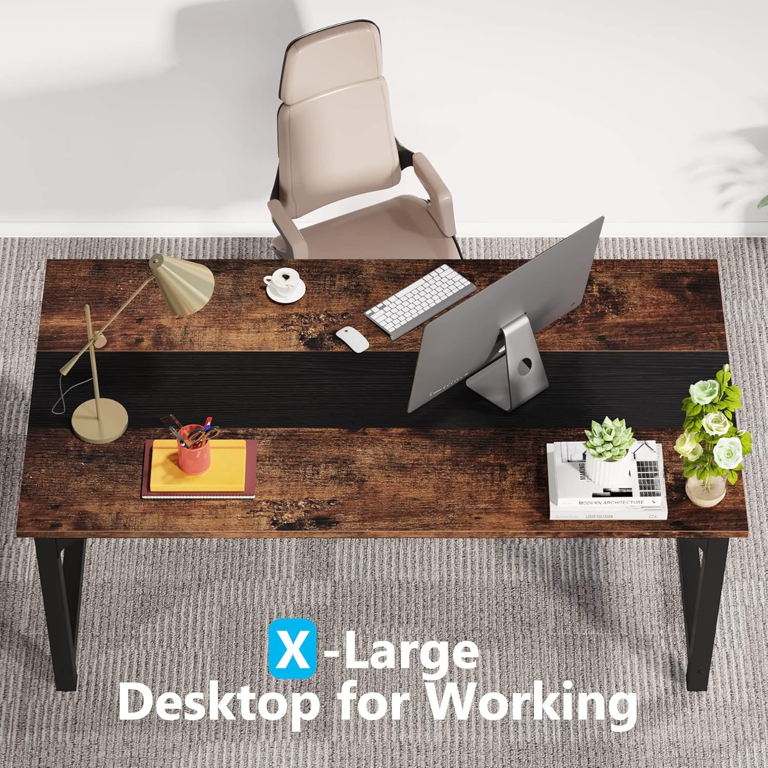 63" Large Modern Computer Desk for Home Office