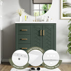 30'' Bathroom Vanity with Ceramic Sink Combo