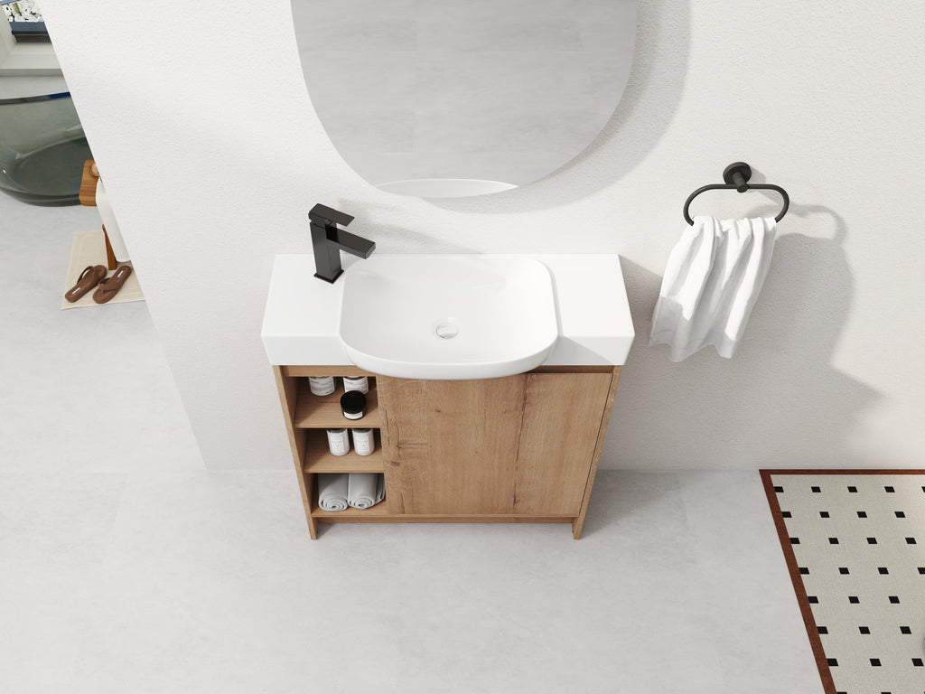 30'' Freestanding Bathroom Vanity with Ceramic Sink