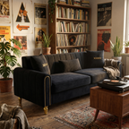 FX-P11-BK Modern 3-Seater Sofa Couch
