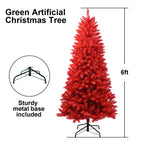 Vibrant All-Red Christmas Tree - 5FT