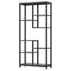69.2" 6-Tier Rustic Brown Industrial Etagere Bookcase