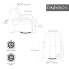 30.7"W Upholstered 360° Swivel Accent Chair