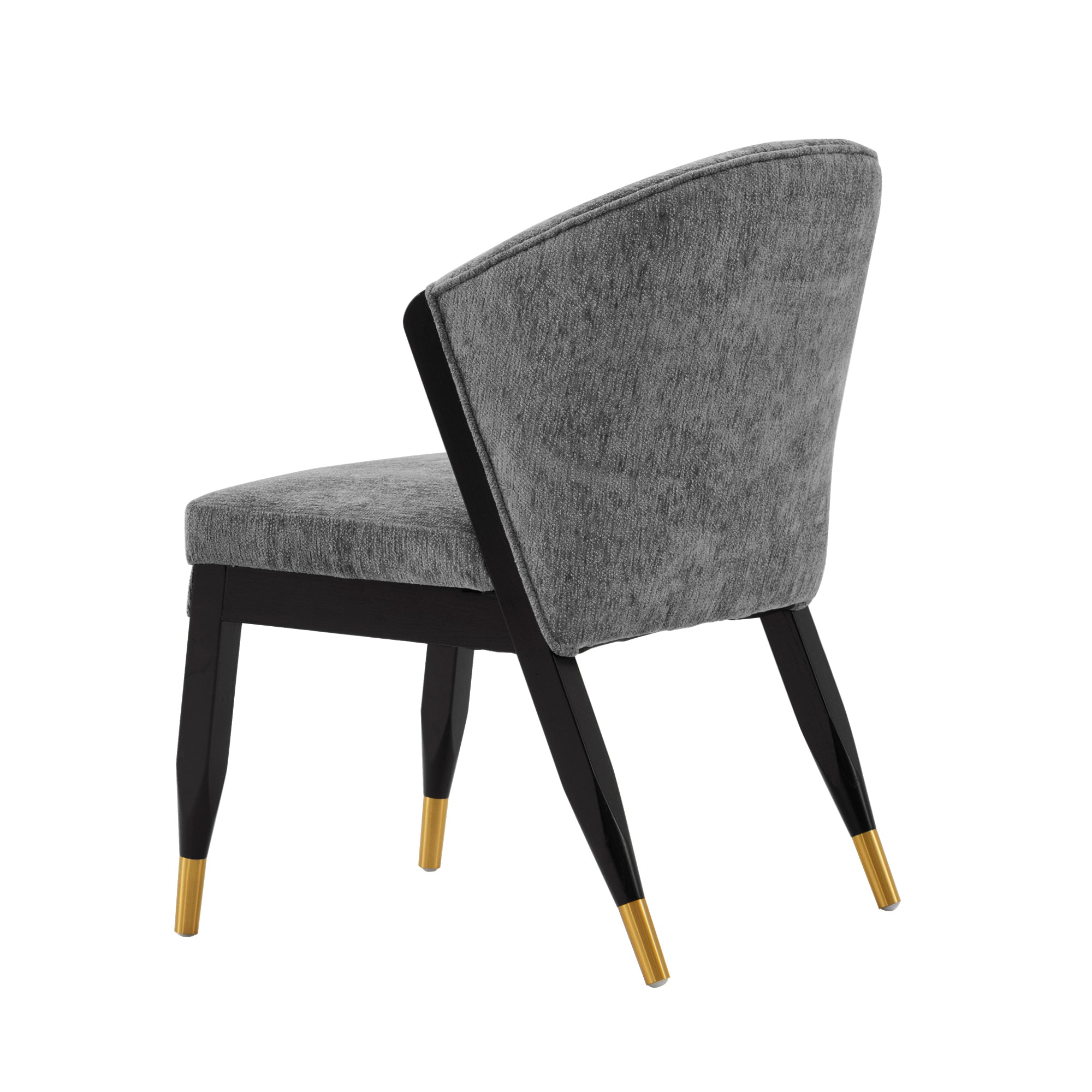 Ola Wood Chenille Dining Chair