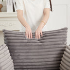 55'' Corduroy Foam Single Swivel Chair
