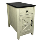 Farmhouse End Table with Charging Station