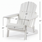 Oversize Wooden Outdoor Folding Adirondack Chair