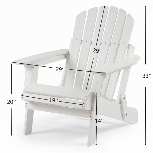 Oversize Wooden Outdoor Folding Adirondack Chair