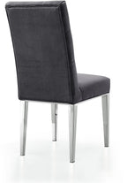 Modern Velvet Upholstered Dining Chair Set of 2