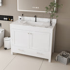 Modern 43" Bathroom Vanity with Artificial Marble Carrara