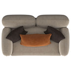 Repley Latte Upholstered Sculpted Track Arm Loveseat