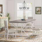 71" Farmhouse Dining Table for 6