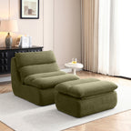 32" Bean Bag Chair with Ottoman