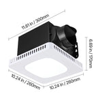Bathroom Exhaust Fan with LED Light, 80-110-130 CFM