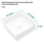 15.69"x15.69" Modern Bathroom Vessel Sink