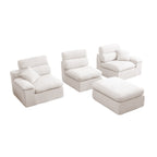 Corner Chaise Sofa with High Backrest