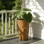 Tall Antique Bronze Tree-Embossed MGO Planter