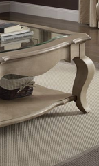 Chelmsford Clear Glass & Antique Coffee Table