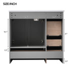 36 Inch Shaker Style Free-Standing Bathroom Vanity Cabinet with Sink