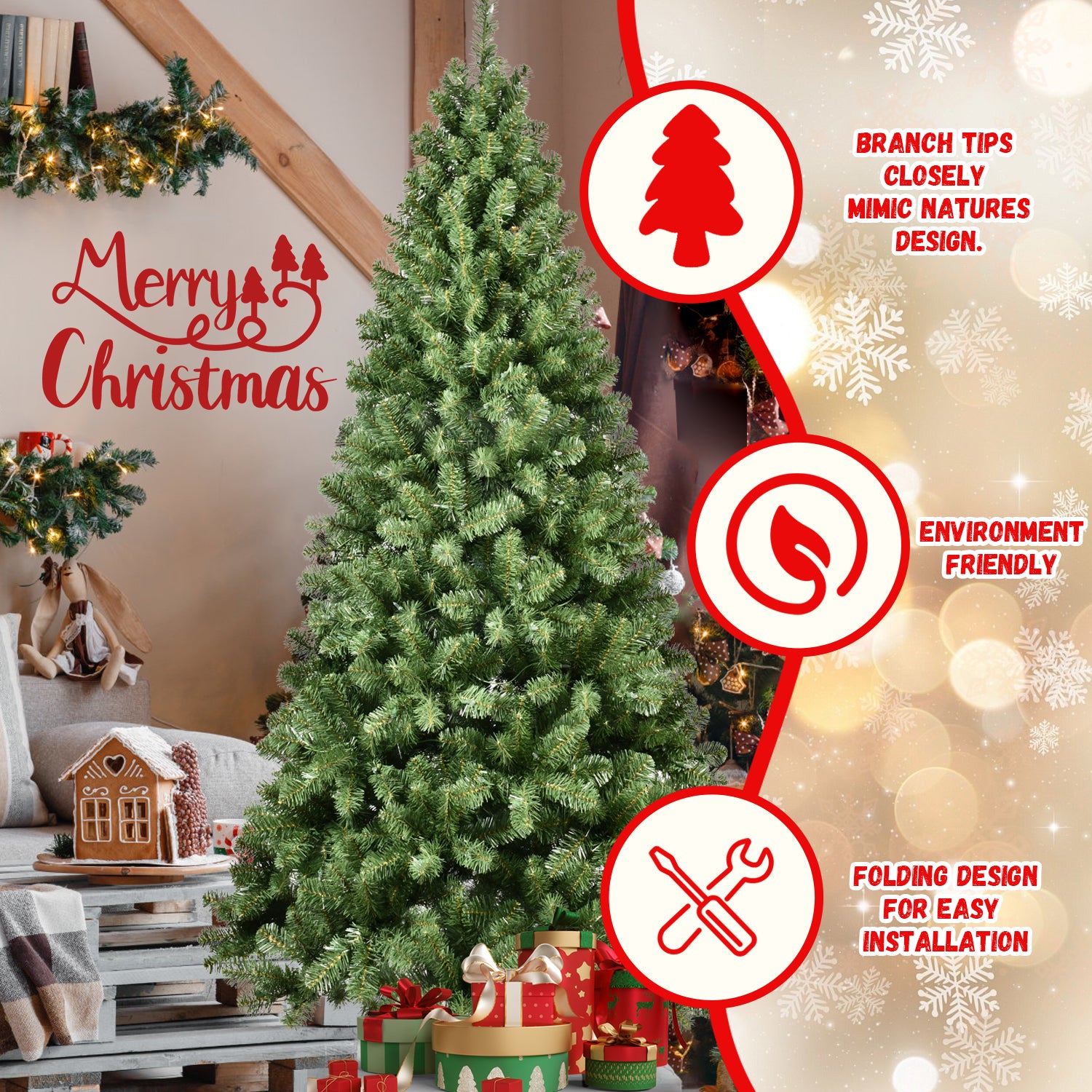 5ft Pre-Lit PVC Christmas Tree
