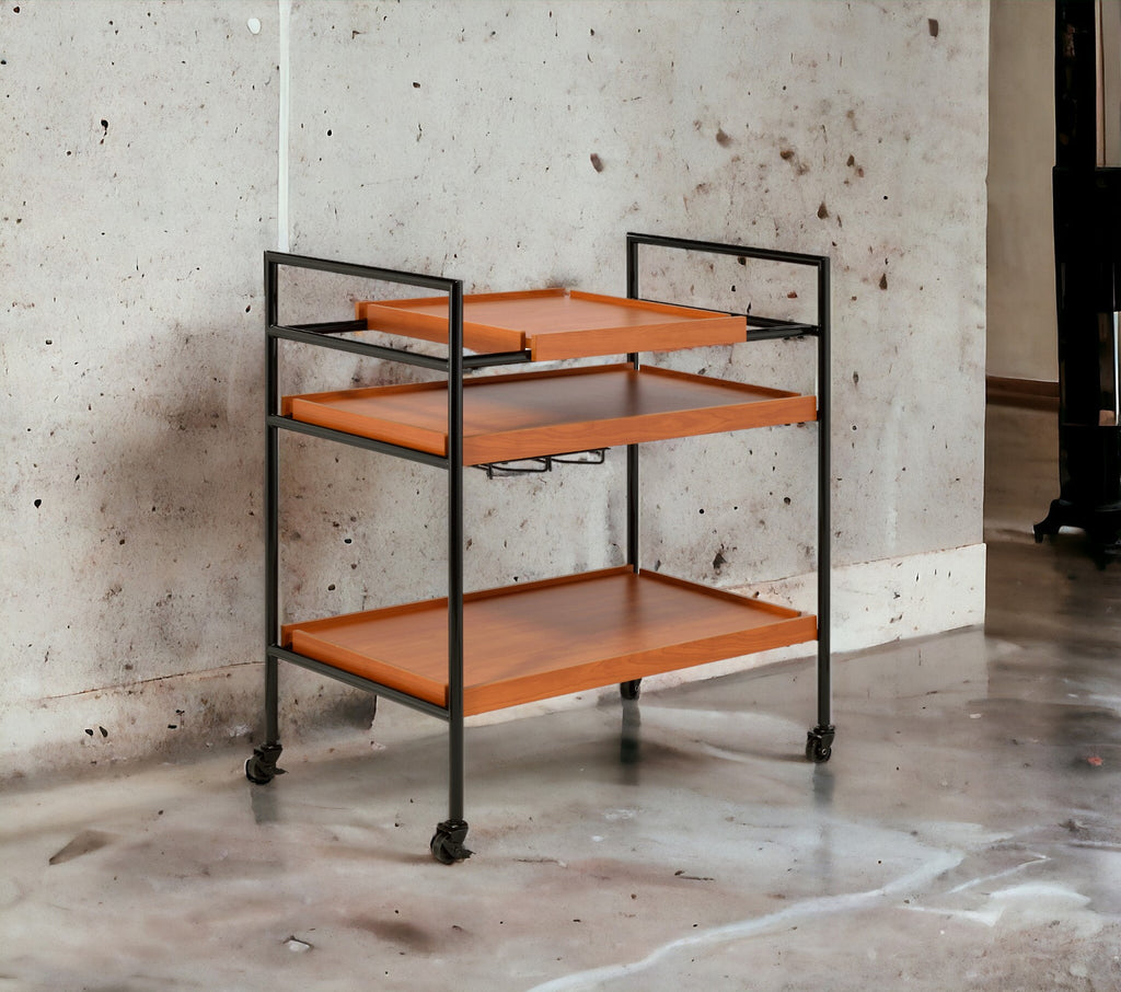 Oaken Honey Serving Cart