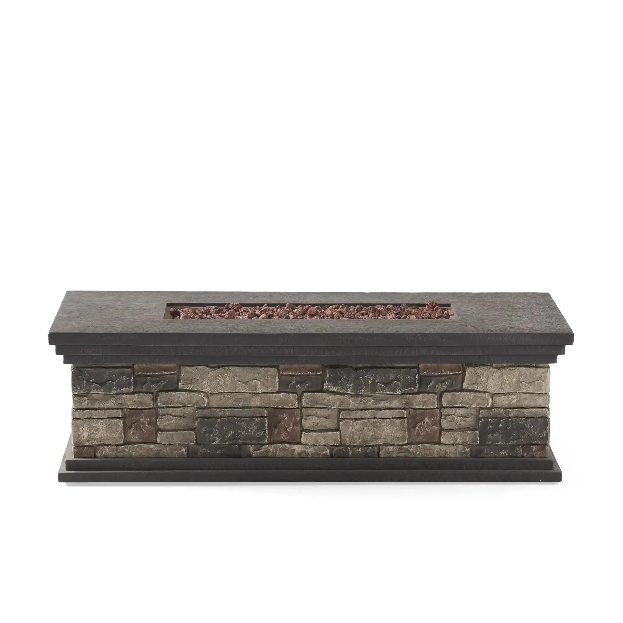 Fire Pit With Lightweight Concrete and Steel Frame