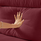 Modern Compressed Snowfleece Fabric 3-Seater Sofa