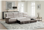 Kia Beige/Brown Sectional With Power and USB