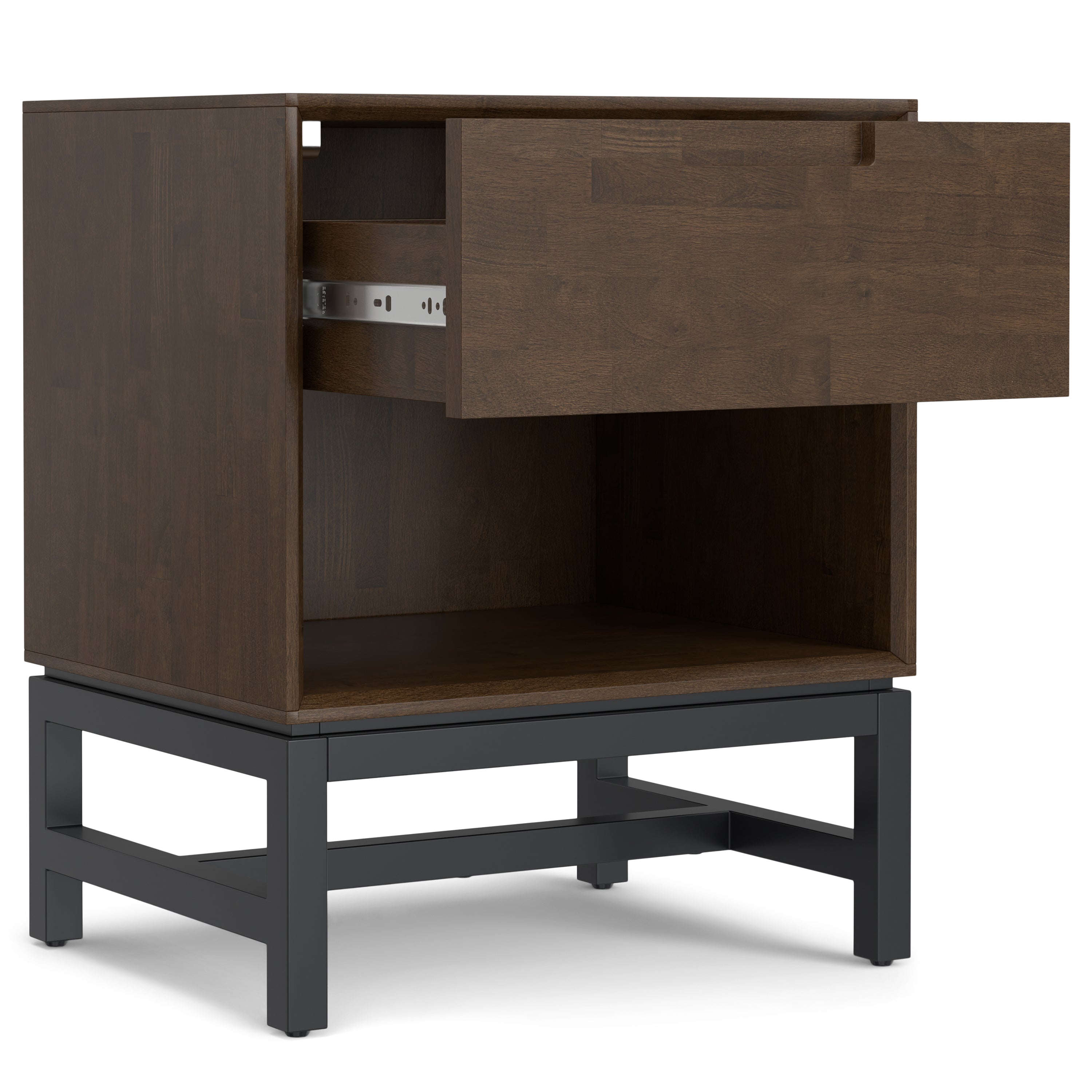 Banting 20 Inch Wide Solid Wood Mid Century Nightstand