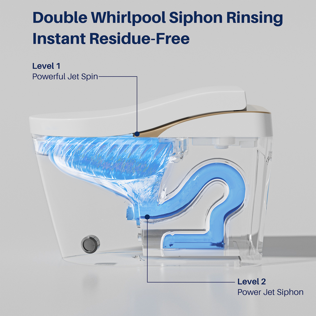 Modern Smart Toilet With Bidet and Auto Features