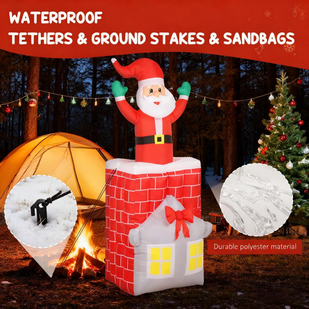7FT Christmas Inflatable Santa Claus Figure for Indoor Party