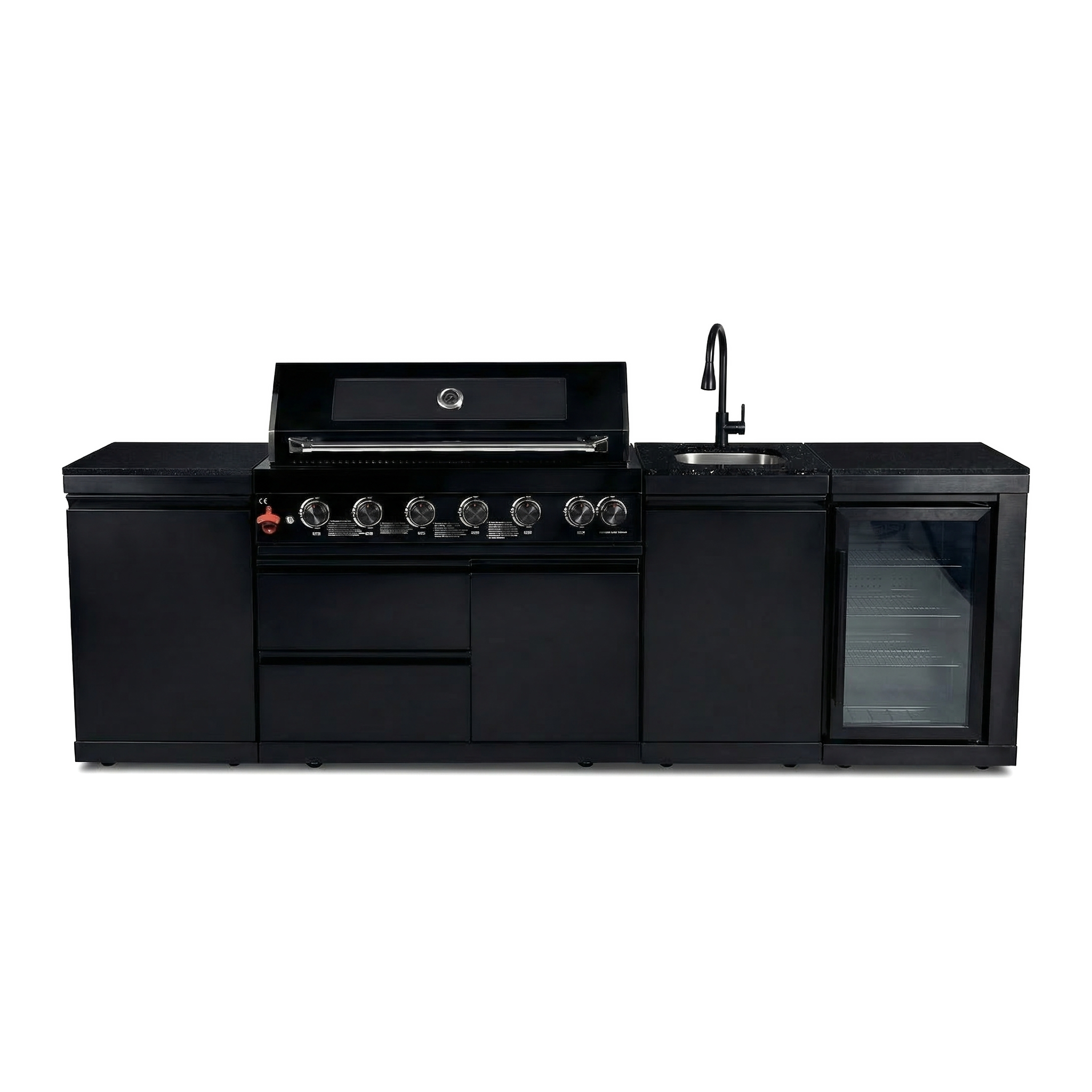 Deluxe Stainless Steel 6-Burner Outdoor Kitchen Grill