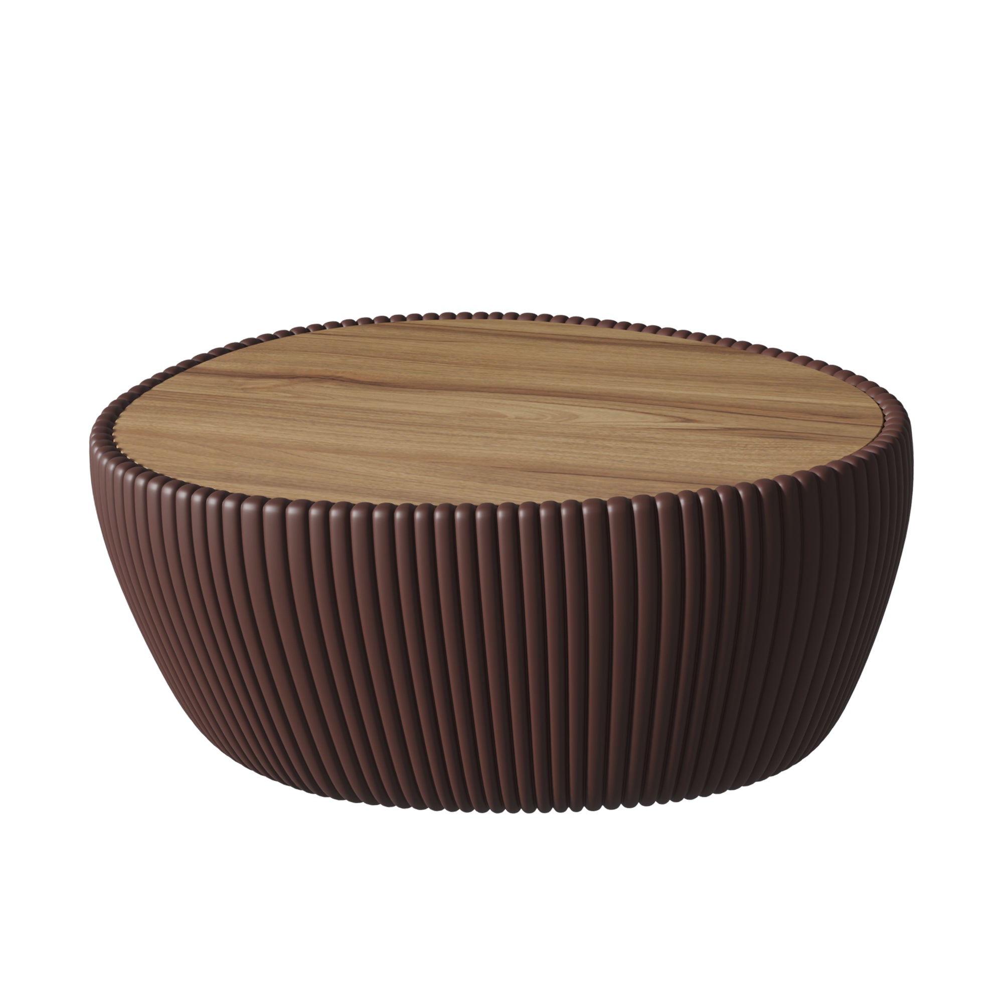 Coffee Color Sintered Stone Top Goose Egg Shaped Table