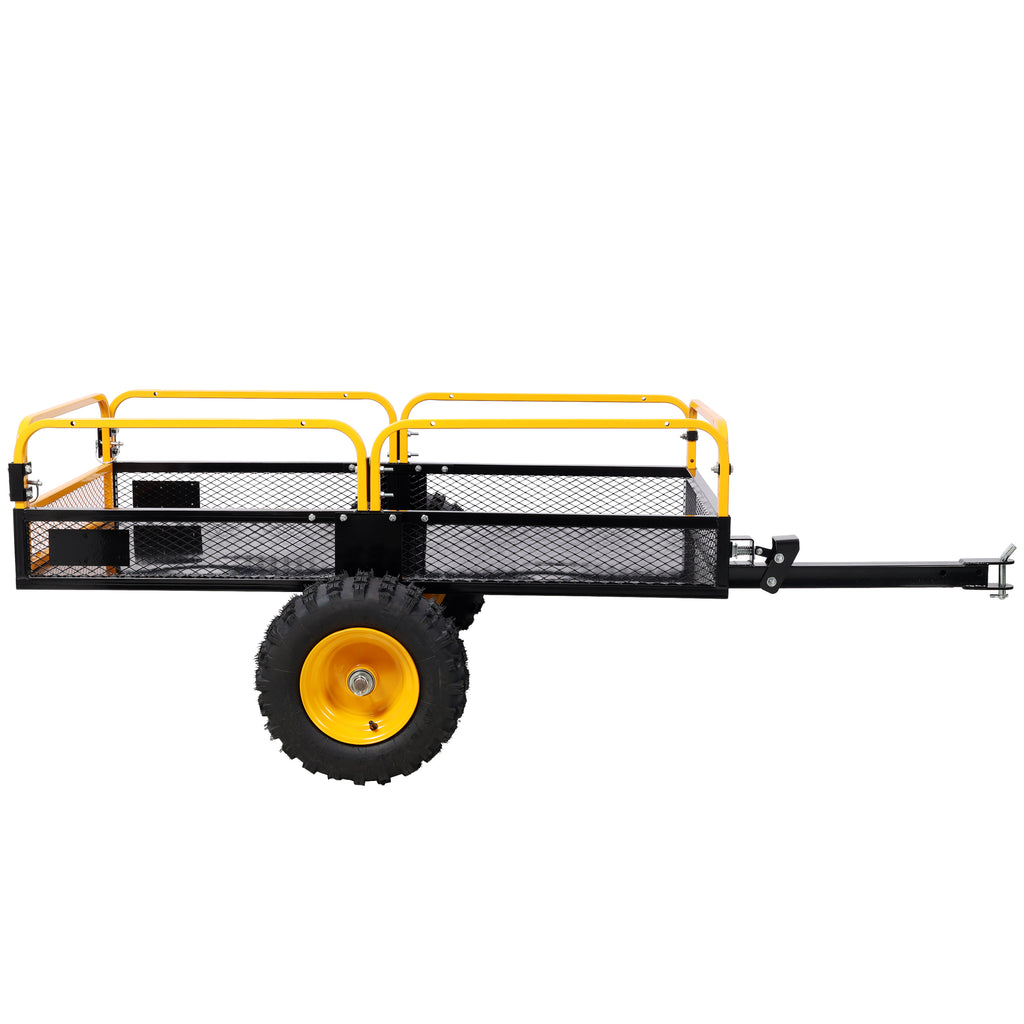 Heavy-Duty Tow-Behind Dump Cart 1000 lbs Load Capacity